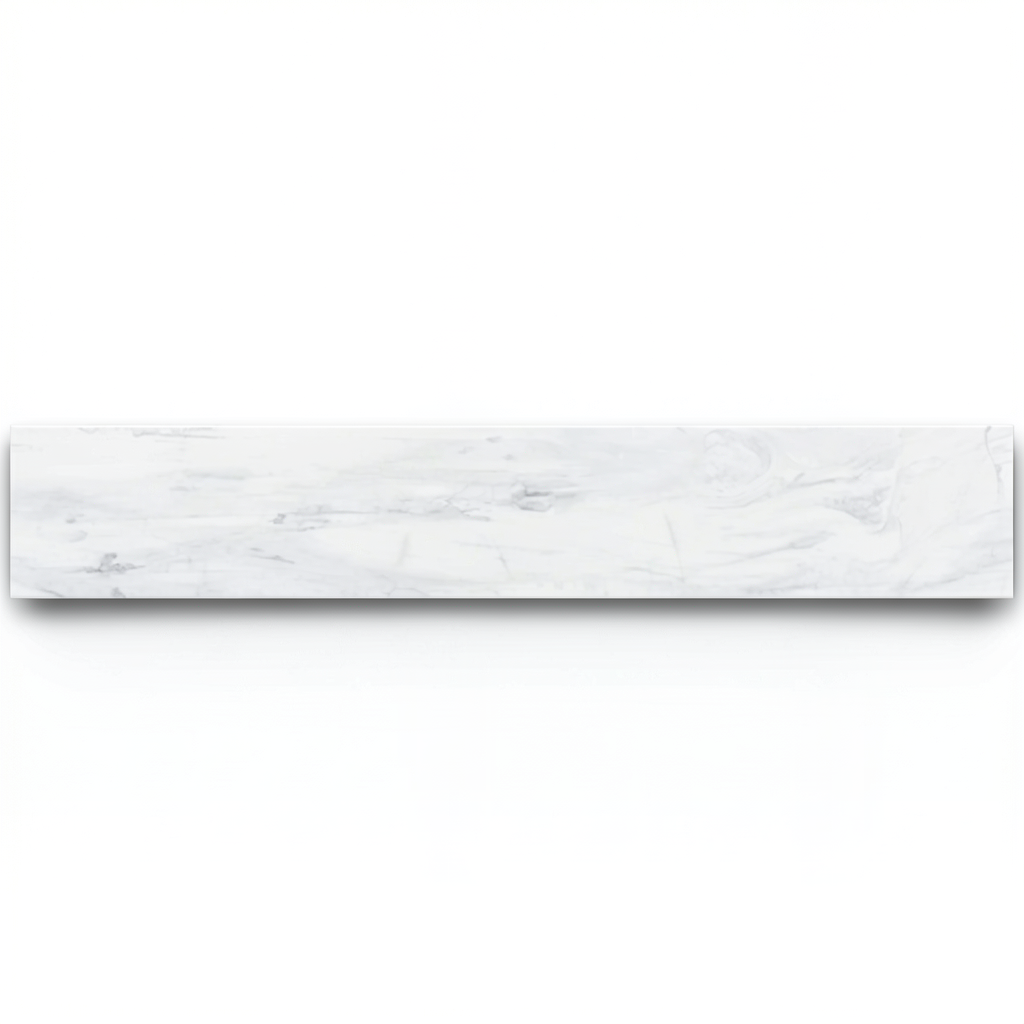 Italian Porcelain Floor Tiles 20x120 cm, White R9 Matte