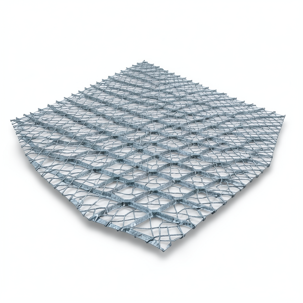 Galvanised Steel Expanded Metal Mesh Bahri 2.8 mm Thickness 1.22 m Width 6 m Length