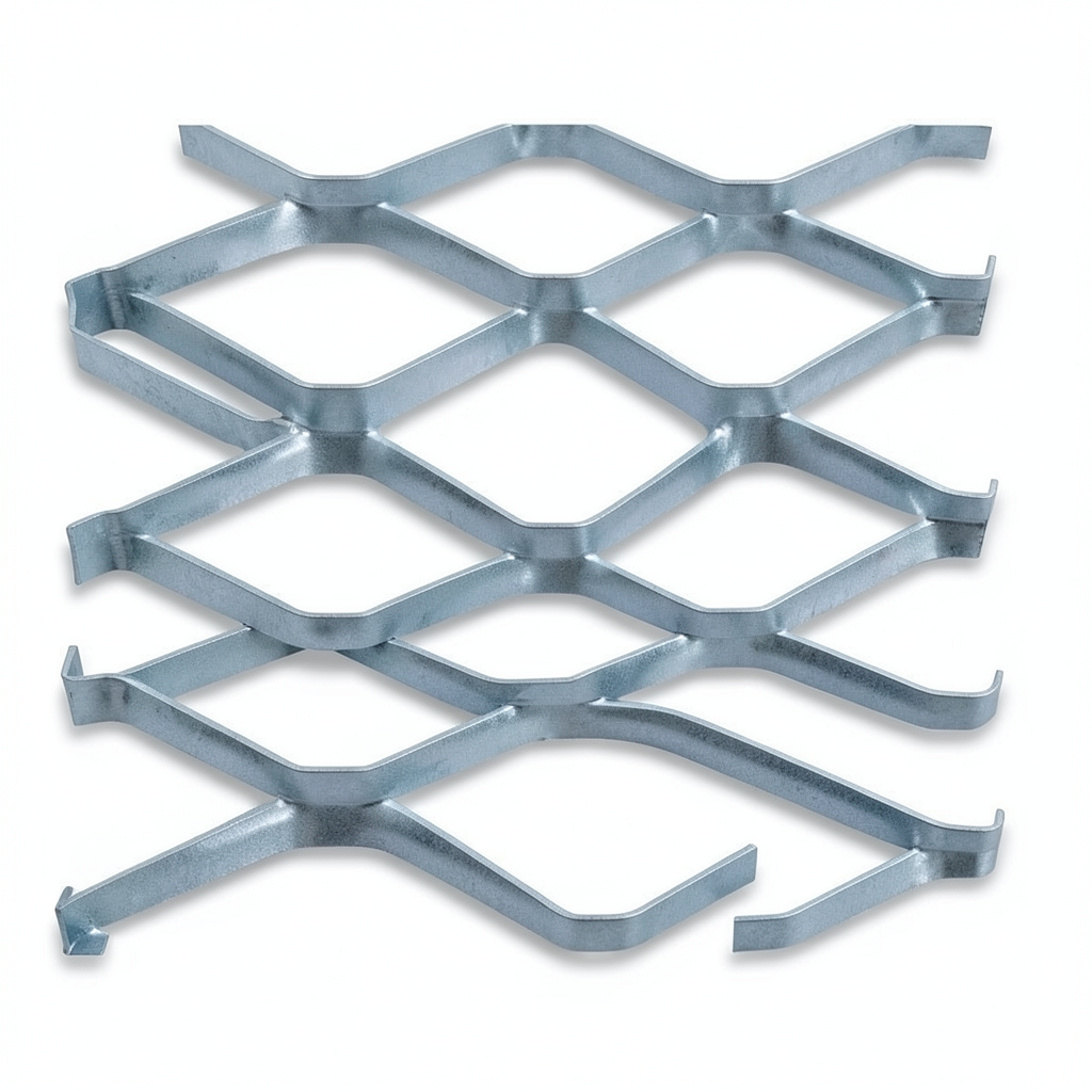 Galvanised Steel Expanded Metal Mesh Bahri Thickness 1.4 mm Width 2.44 m Length 1 m