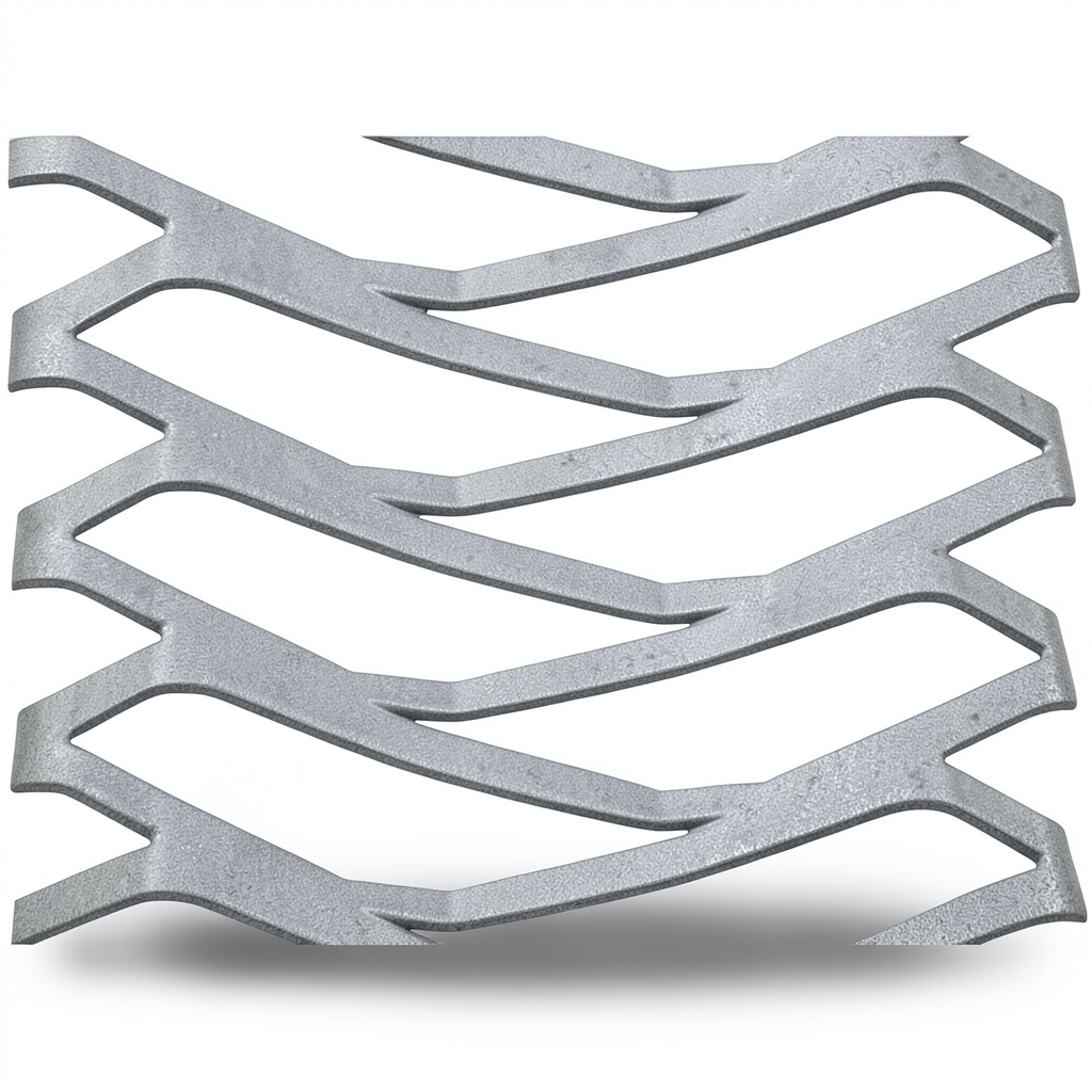 Hot Rolled Expanded Metal Mesh Momawaj Shape Wire Diameter 6 mm Width 2.44 M Length 6 M
