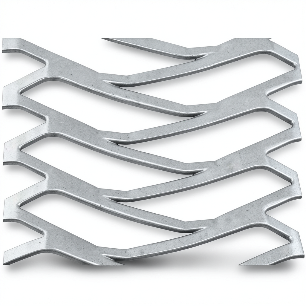 Hot Rolled Expanded Metal Sheet Momawaj Shape Wire Diameter 3.8 mm Width 2.44 m Length 3 m