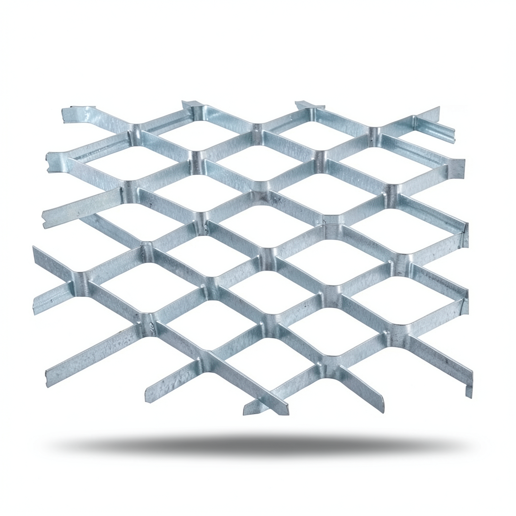 Galvanised Steel Expanded Metal Mesh Bahri Thickness 3 mm Width 1.22 m Length 7 m