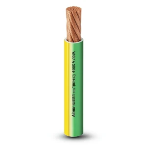 كابل كهرباء مفرد Alfanar 1.5 ملم² موصل نحاس مجدول عزل PVC لون أصفر/أخضر 450/750 فولت
