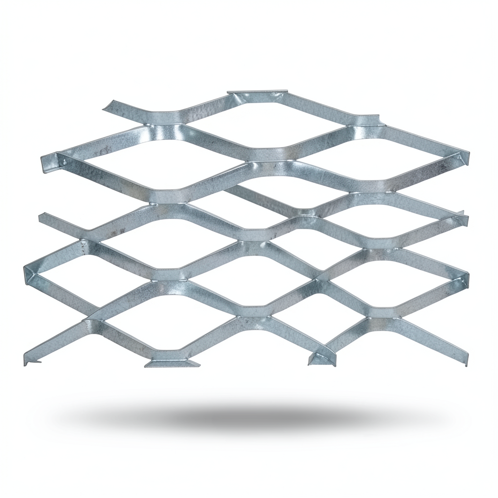 Galvanised Steel Expanded Metal Mesh Bahri Thickness 5.8 mm Width 1.22 m Length 7 m