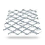 Galvanised Steel Expanded Metal Mesh Bahri Thickness 1.7 mm Width 2.44 m Length 1 m