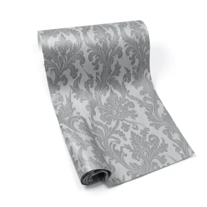 Italian Wallpaper Patterned Design Gray Color, Size 10mx0.53m, Model 225029VE