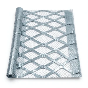 Galvanised Steel Expanded Metal Mesh Bahri Thickness 1.8 mm Width 2.44 m Length 1 m