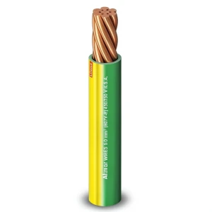 16mm2 Single Electric Wire 450/750V, Stranded Copper PVC Insulated, Yellow/Green | Al Fanar