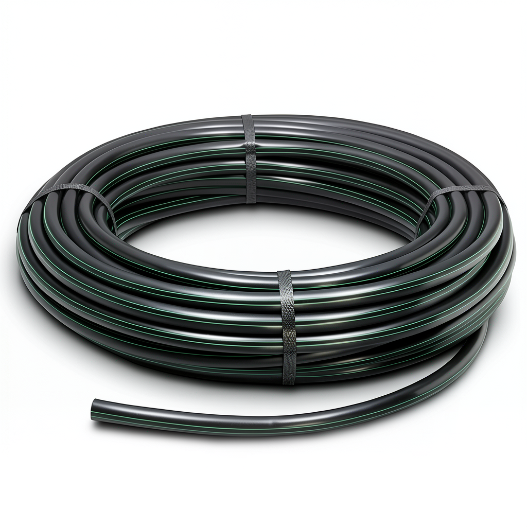 لفة أنابيب HDPE ضغط 10 بار PE 80 قطر خارجي 50 مم SDR 13.6 لون أسود