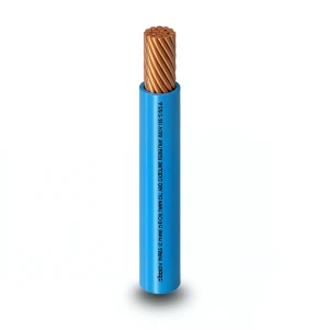كابل نحاس THHN/THWN عزل PVC 105°C مقاس 3.31 مم² قطر 3.1 مم 600 فولت طول 300 قدم أزرق PVC 105 | شركة الفنار