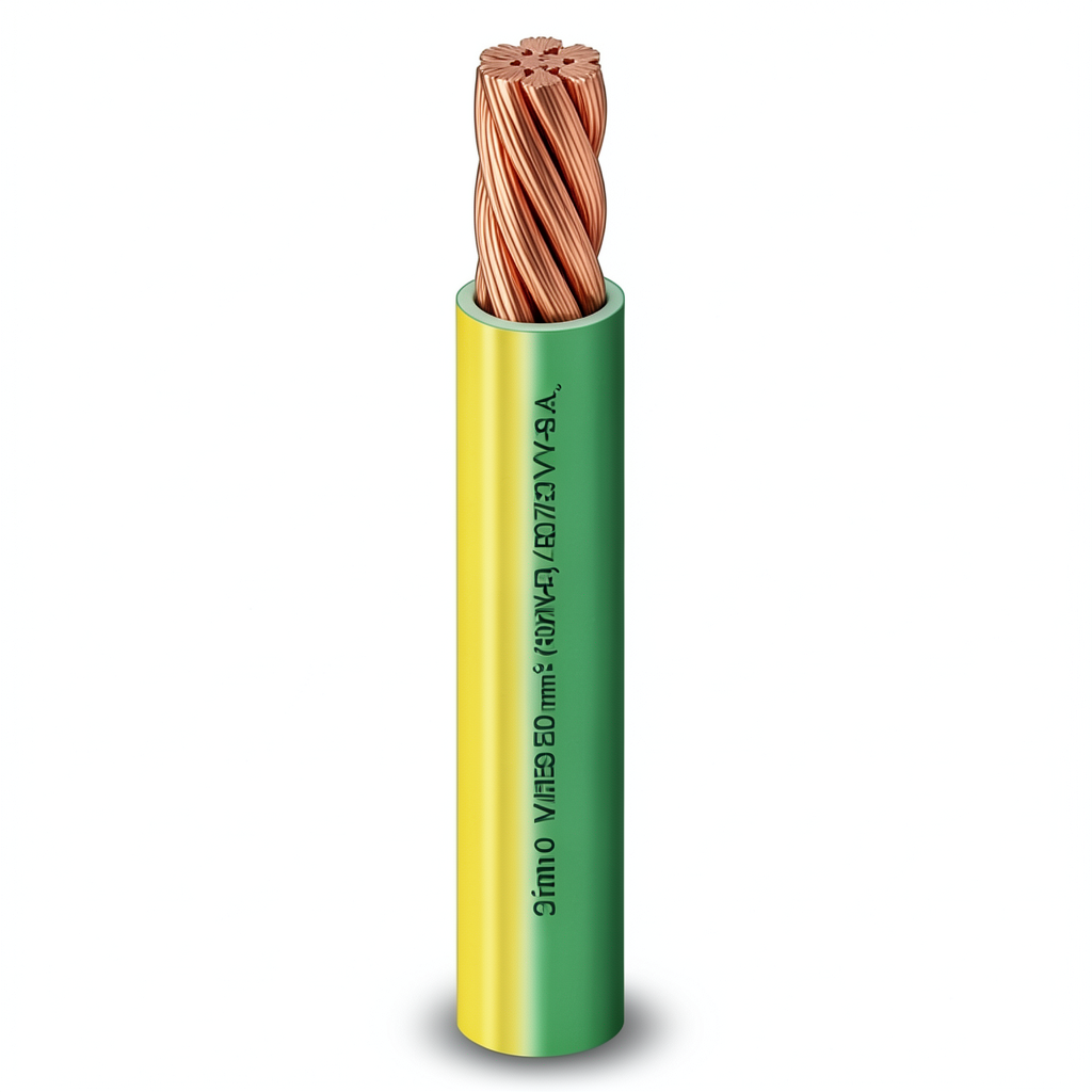 سلك مفرد 25 ملم 450/750 فولت موصل نحاس مجدول عزل PVC اصفر/اخضر | شركة الفنار