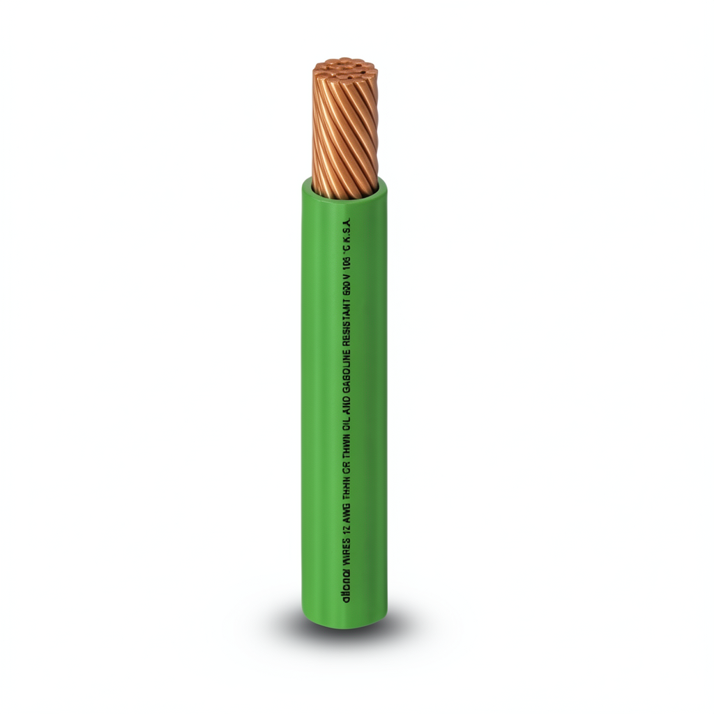 THHN/THWN Copper Cable PVC 105°C Insulation 3.31 mm² 600 Volt 300 Feet Green | Al Fanar