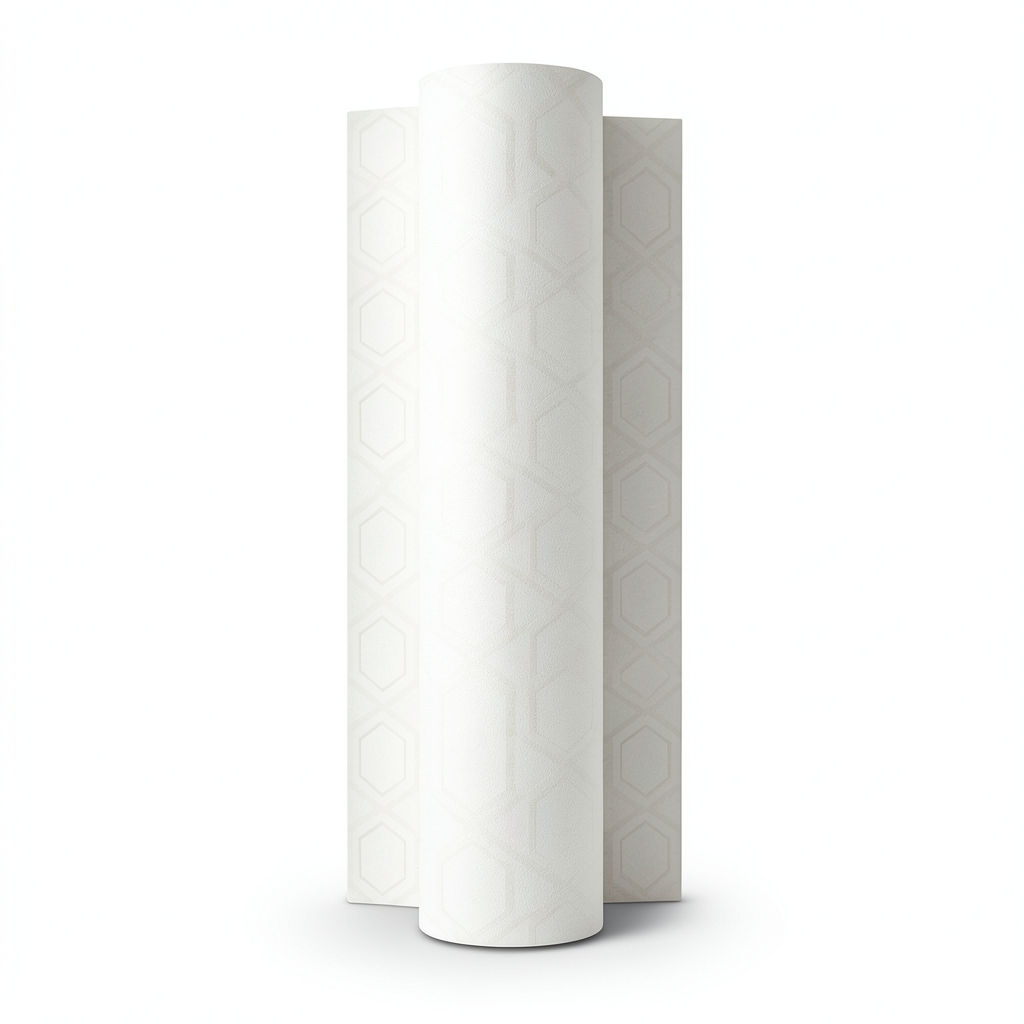 Geometric Wall Covering 0.53m x 10m Off White