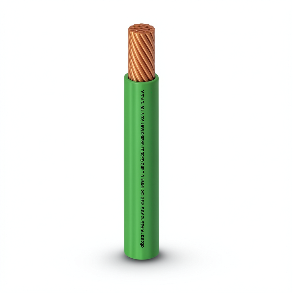 THHN/THWN Copper Cable PVC 105°C Insulation 13.3 mm² 600 Volt 300 Feet Green | Al Fanar