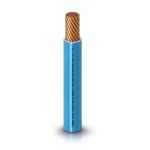 THHN/THWN Copper Cable PVC 105°C Insulation Size 0.82 mm² Diameter 2.2 mm 600 V Length 300 F Blue Color | Al Fanar