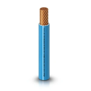 كابل نحاس THHN/THWN عزل PVC 105°C مقاس 0.82 مم² قطر 2.2 مم 600 فولت طول 300 قدم لون أزرق | شركة الفنار