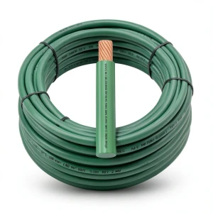 كابل نحاس THHN/THWN معزول PVC 105 درجة مئوية مقاس 2.08 مم² 600 فولت طول 300 قدم لون أخضر | شركة الفنار