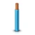 كابل نحاس THHN/THWN مقاس 1.31 مم² قطر 2.5 مم 600 فولت طول 500 قدم لون أزرق عازل PVC | شركة الفنار - Image 1