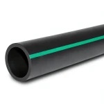 أنابيب HDPE ضغط 6 بار [PE 80] قطر خارجي 225 مم SDR 22 لون أسود مع خط أخضر