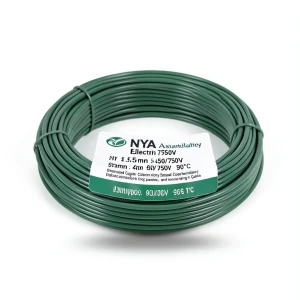 سلك كهرباء 1.5 مم NYA 450/750 فولت، نحاس مجدول عزل PVC 90°C، أخضر | شركة كابلات الشرقية للصناعة