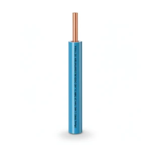 كابل نحاس THHN/THWN عزل PVC 105°C مقاس 2.08 مم² قطر 2.7 مم 600 فولت طول 300 قدم لون أزرق PVC 105 | شركة الفنار