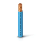 كابل نحاس THHN/THWN عزل PVC 105°C مقاس 0.82 مم² قطر 2.2 مم 600 فولت طول 300 قدم لون أزرق | شركة الفنار