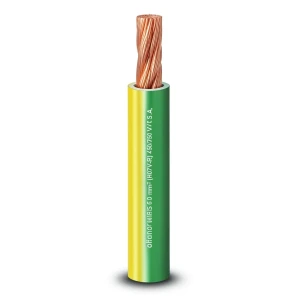 لفة سلك كهرباء مفرد 2.5 مم2 450/750 فولت، موصل نحاس مجدول PVC عزل، اصفر/اخضر | شركة الفنار