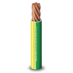 سلك مفرد 10 مم 450/750 فولت، موصل نحاس مجدول معزول PVC لون أصفر/أخضر | شركة الفنار