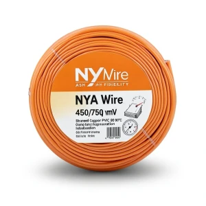 25sq mm NYA Wire 450/750 volts, Stranded Copper PVC 90°C Insulation, Orange | Asharqiyah Cables Company for Industry