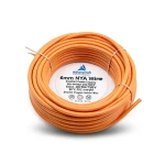 6mm NYA Wire 450/750V, Stranded Copper PVC 90°C Insulation, Orange | Asharqiyah Cables Company for Industry