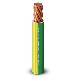 سلك مفرد 400 مم2 450/750 فولت، موصل نحاس مجدول عزل PVC لون أصفر/أخضر | شركة الفنار