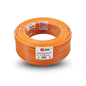لفة سلك كهرباء 50 مم2 NYA 450/750 فولت، نحاس مجدول عزل PVC 90°C، برتقالي | شركة كابلات الشرقية للصناعة