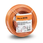 25sq mm NYA Wire 450/750 volts, Stranded Copper PVC 90°C Insulation, Orange | Asharqiyah Cables Company for Industry