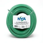 6mm NYA Electrical Wire 450/750V Stranded Copper PVC 90°C Green | Asharqiyah Cables Company for Industry