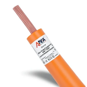 سلك 35 مم NYA 450/750 فولت، نحاس مجدول معزول PVC 90°C، برتقالي | شركة كابلات الشرقية للصناعة