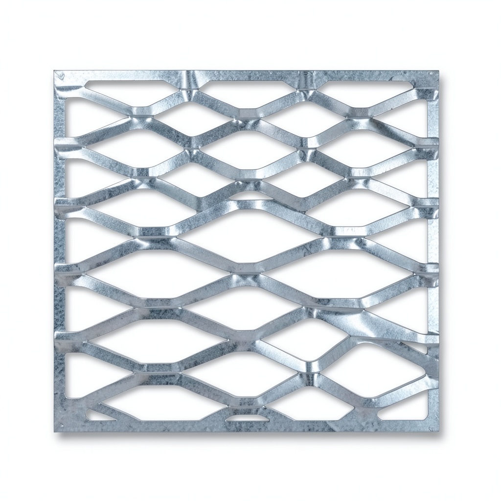 Galvanised Steel Expanded Metal Mesh Bahri Thickness 2.3 mm Width 2.44 m Length 1 m