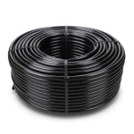HDPE Plastic Coil Pipe PN 10 Bar PE 80, OD 50 mm Thickness 4.6 mm, Black