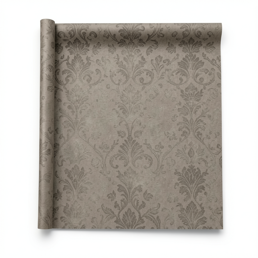 Italian Wallpaper Patterned Design Dark Beige, Size 10mx0.53m