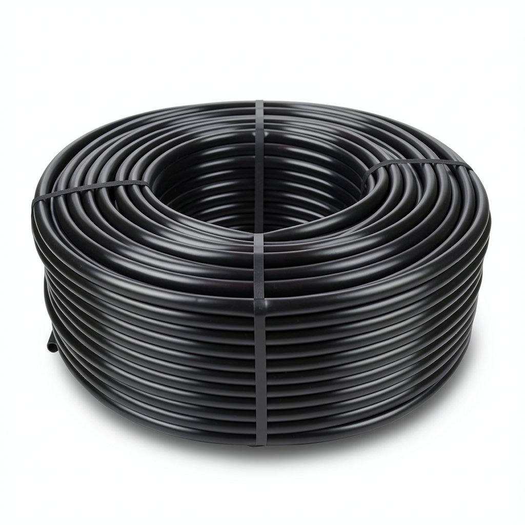 لفة أنابيب HDPE ضغط 4 بار PE 80 قطر خارجي 50 مم سمك 2 مم لون أسود