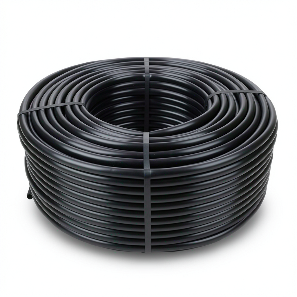 لفة أنابيب بلاستيك HDPE ضغط اسمي 4 بار PE 80 قطر خارجي 63 مم سمك 2.5 مم لون أسود