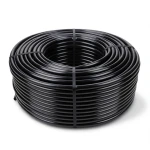 لفة أنابيب بلاستيك HDPE ضغط 4 بار PE 80، قطر خارجي 90 مم، سماكة 3.5 مم، أسود