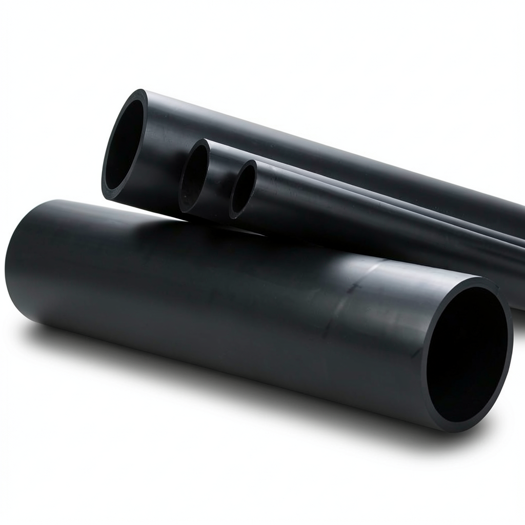 أنابيب بلاستيك HDPE ضغط اسمي 3.2 بار PE 80 قطر خارجي 180 مم سمك 5.5 مم لون أسود
