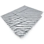 Galvanised Steel Expanded Metal Mesh Bahri Thickness 2.3 mm Width 2.44 m Length 1 m
