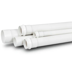 UPVC Plastic Pipe for Sewerage Systems PN 12.5 Bar Outside Diameter 25 mm Thickness 1.5 mm White Color