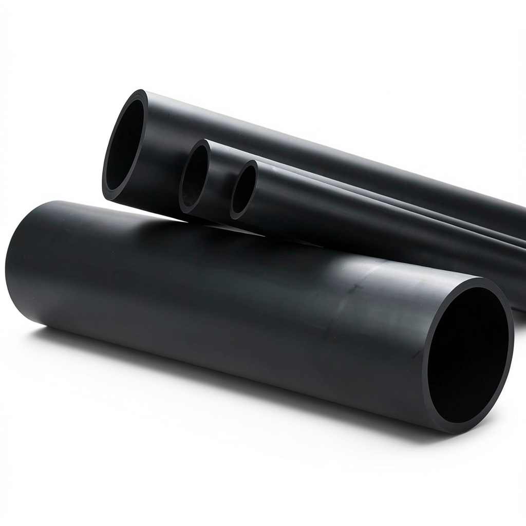 HDPE Plastic Pipe Nominal Pressure 3.2 Bar PE 80 OD 450 mm SDR 33 Black