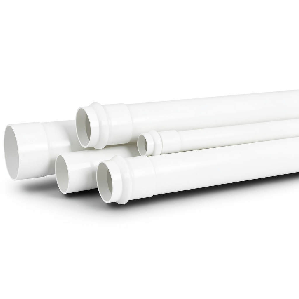 UPVC Pipe for Sewerage Systems 12.5 Bar Pressure 32 mm Diameter 1.9 mm Thickness White