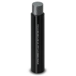 لفة سلك نحاس شعر 0.75mm² 600/1000 فولت مطلي بالقصدير معزول PVC أسود | شركة الفنار