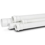 أنابيب بلاستيك UPVC لأنظمة الصرف الصحي ضغط 12.5 بار قطر خارجي 40 مم سماكة 2.4 مم لون أبيض