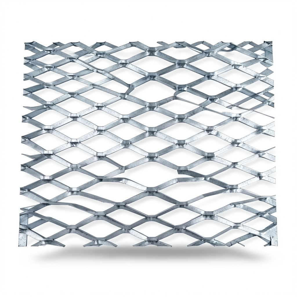 Galvanised Steel Expanded Metal Mesh Bahri Thickness 1.4 mm Width 2.44 m Length 2 m