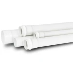أنابيب UPVC لأنظمة الصرف الصحي ضغط 12.5 بار قطر خارجي 50 ملم سماكة 3.0 ملم لون أبيض